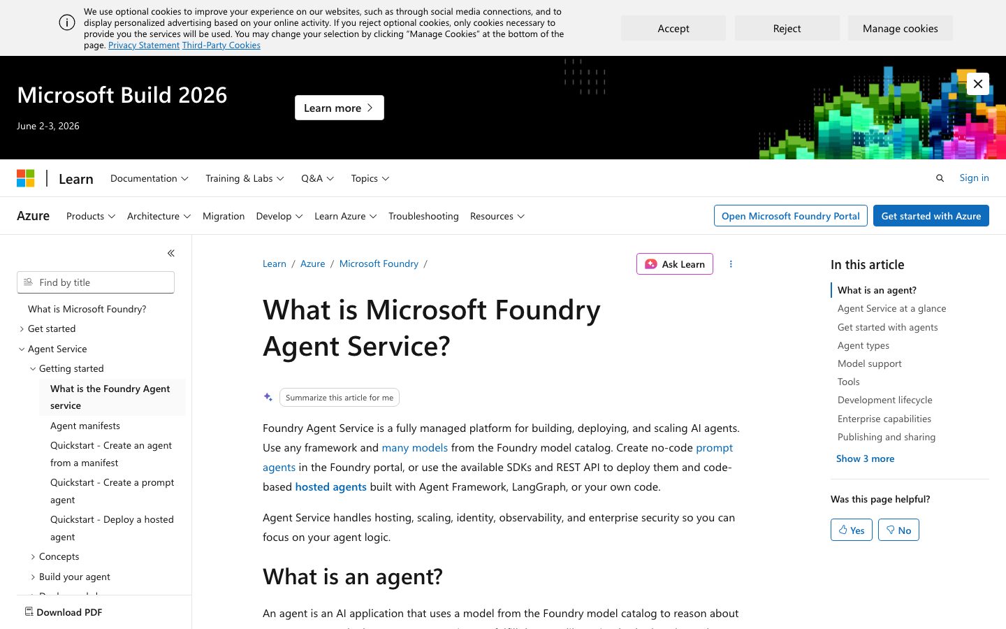 Azure AI Foundry Agent Service