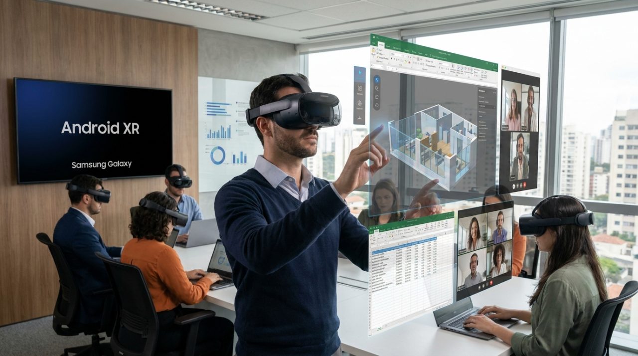 O Salto da Samsung na Computação Espacial: Como o Novo Headset XR vai Redefinir o Escritório Brasileiro
